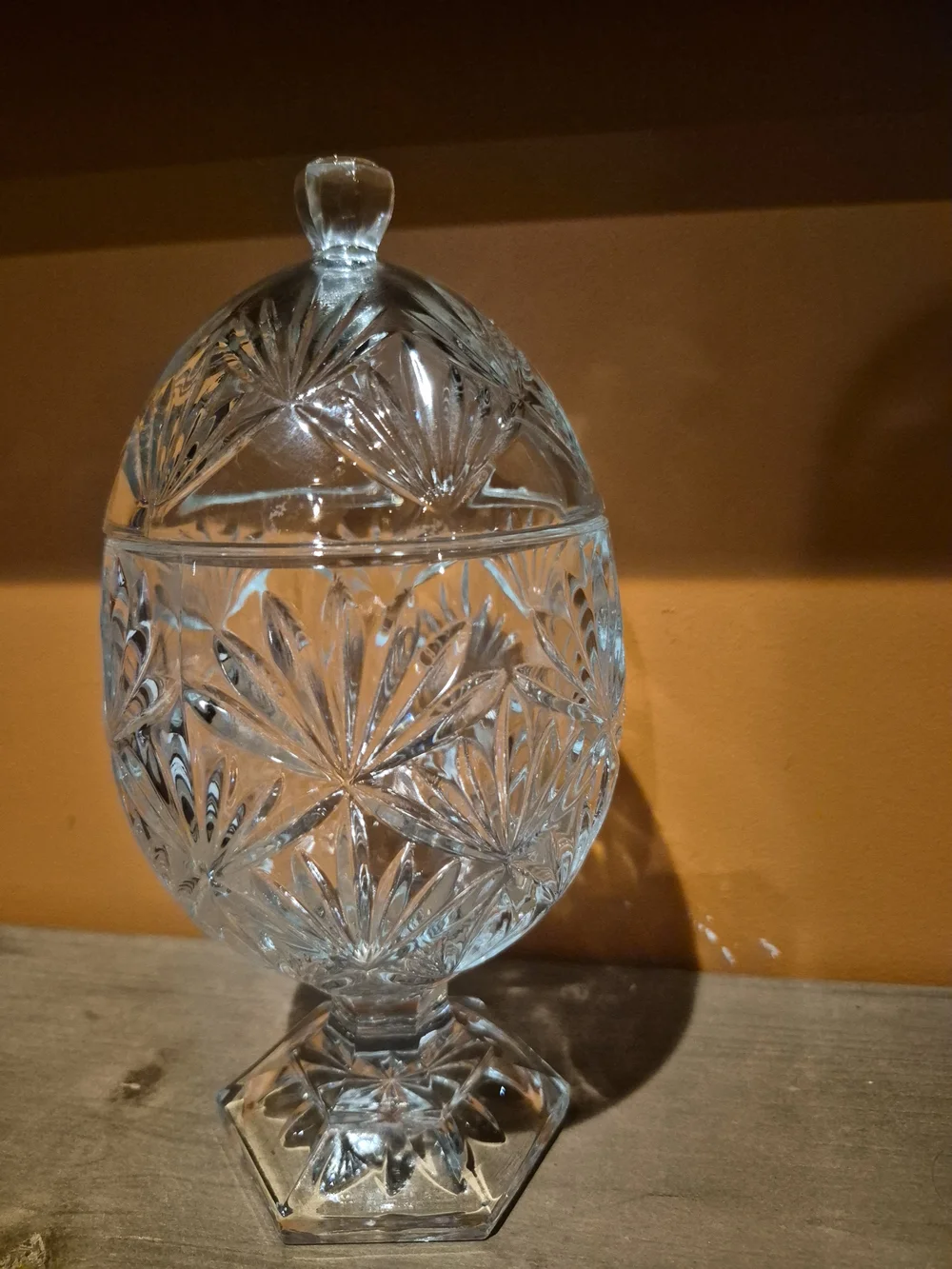 Vintage Cristal d'Arques Durand Luminarc Katya Lead Crystal Candy Dish 9 in.